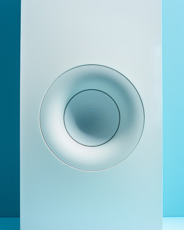 Abstract blue background with round speaker. Vector illustration. Eps 10.の素材