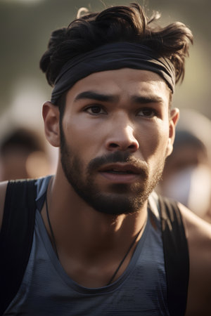 Unidentified runner at 8th Kolkata International Marathon.の素材