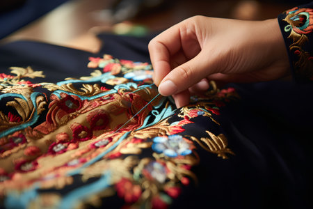 Details of the applications in Anatolia craftsman's hand embroideryの素材