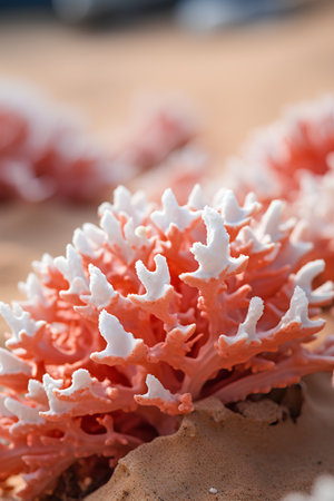 Beautiful coral on the beach. Coral reef in the sea.の素材