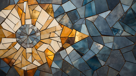 Stained glass mosaic texture background. Colorful stained glass pattern.の素材