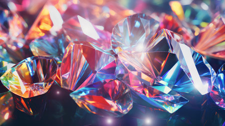 Jewelry background. Diamonds close-up. 3d renderの素材