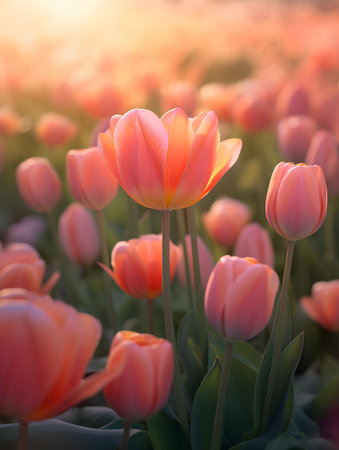 Tulip. Beautiful bouquet of tulips. colorful tulip. tulips in spring,colourful tulipの素材
