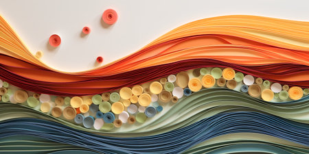 Abstract wavy background. 3d rendering, 3d illustration.の素材