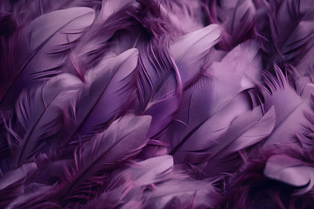 Beautiful abstract purple feathers on white background, gray feather texture on dark pattern and purple background, feather background, purple bannersの素材