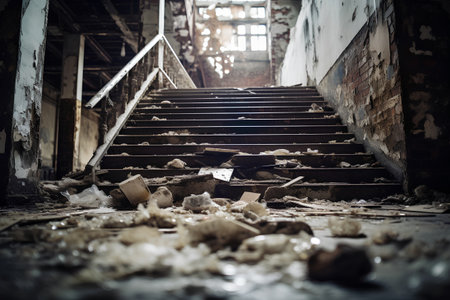 ruins of a very heavily polluted industrial factory, place was known as one of the most polluted towns in Europeの素材
