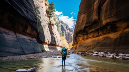 Zion National Park is an American national park located in southwestern Utah near the town of Springdale.の素材