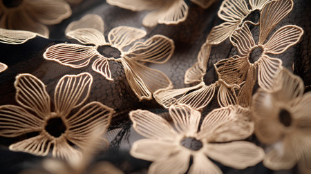 Fabric with lace. tissue, textile, cloth, fabric, material, texture. photo studioの素材
