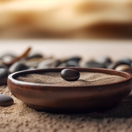 Spa still life with stones and sand. Shallow dof.の素材