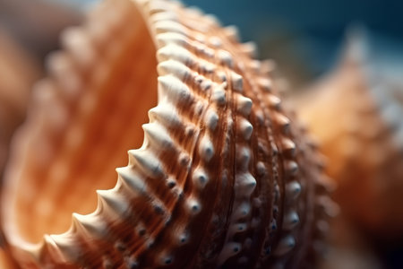 Seashells close-up macro photo, shallow depth of fieldの素材