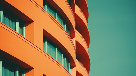 Modern office building detail. Architectural detail of modern office building.の素材