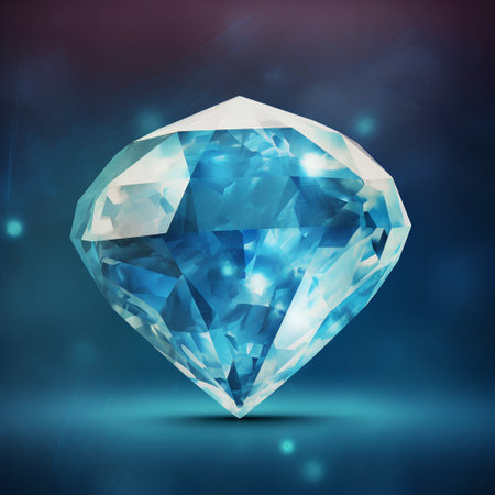 Diamond on a dark blue background. Vector illustration for your design.の素材