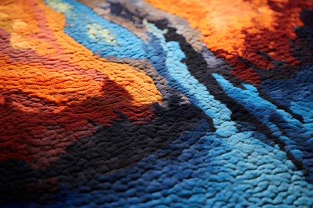 Colorful abstract background. Close-up of textured fabric.の素材