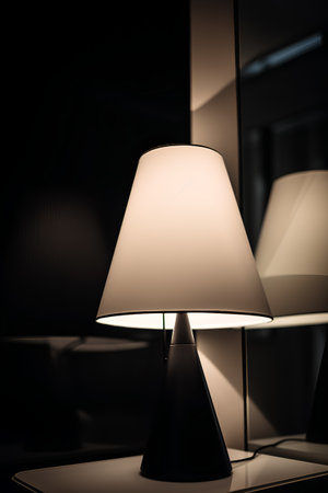 Lamp in the interior of the room. 3D rendering.の素材