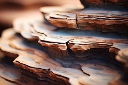 Close-up of a tree stump in the forest, Thailand.の素材