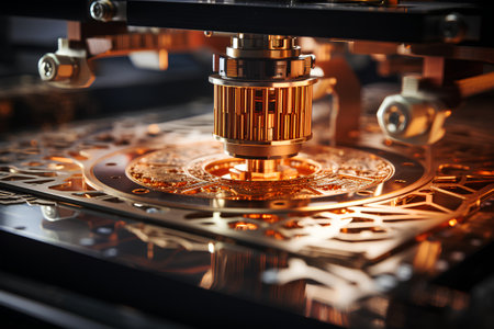 3D printer close-up. 3d printing machine. 3D printing.の素材