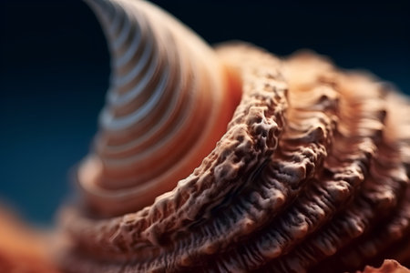 Close up of a sea shell. Shallow depth of field.の素材