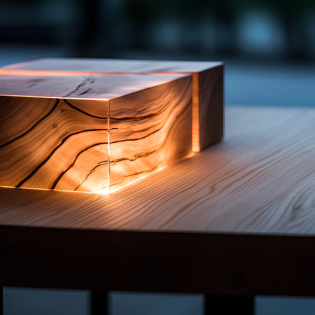 Wooden box on a table in a cafe. Shallow depth of field.の素材