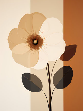 Flower design over orange background, vector illustration. Vector illustration.の素材