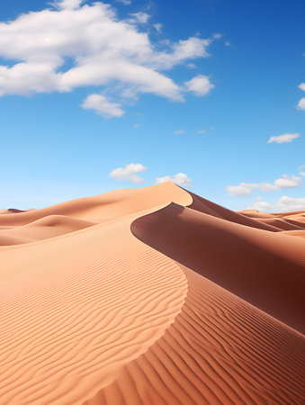 Sand dunes in the Sahara desert, Morocco. 3d renderの素材