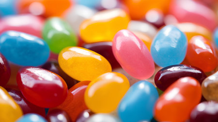 Colorful candies background. Close up. Shallow DOF.の素材
