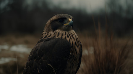 Portrait of a Peregrine Falcon (Falco peregrinus)の素材