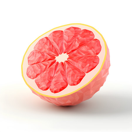 Grapefruit isolated on a white background. 3d illustration.の素材