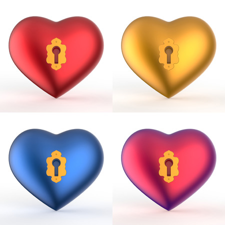 Keyhole Heart 3D Set 1の写真素材