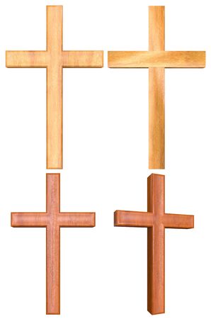 Wooden Cross 3D Set 2の写真素材