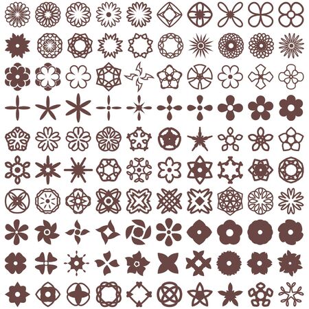 Flowers Vector Shapes Set 1のイラスト素材