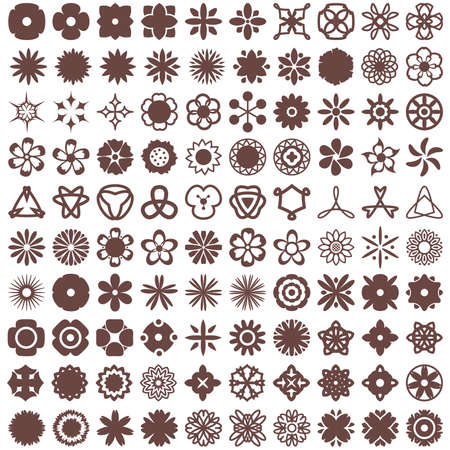 Flowers Vector Shapes Set 2のイラスト素材