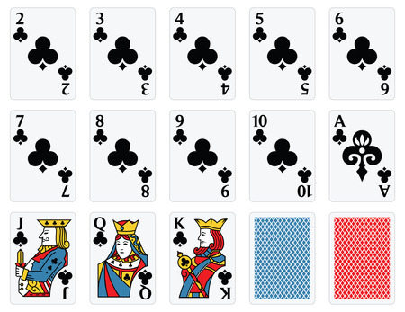 Playing Cards -  Clubs Setのイラスト素材