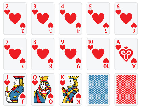 Playing Cards -  Hearts Setのイラスト素材