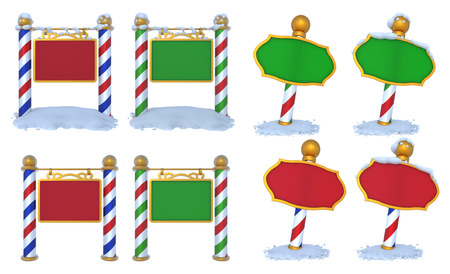 North Pole Sign 3D Setの写真素材