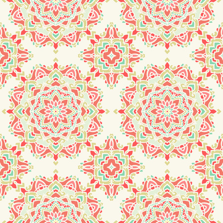 Abstract floral seamless pattern. Contains all kind of styles from retro to complex mandala decorations. Great for wallpapers, backgrounds, wrapping paper, surface textures.のイラスト素材