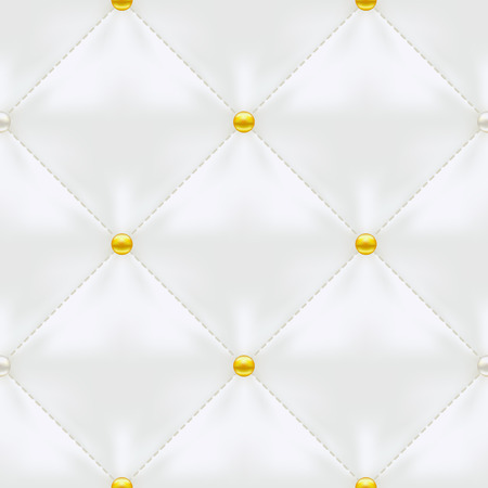 White Quilted Seamless Vector Pattern.Vector background made with gradient mesh. Great for luxury and VIP projects.のイラスト素材