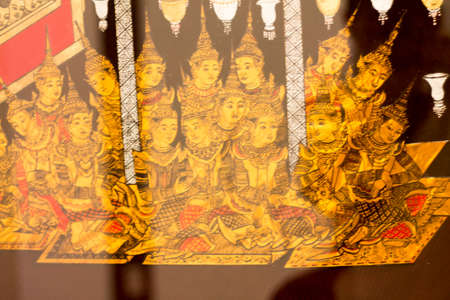Thai art on temple の写真素材