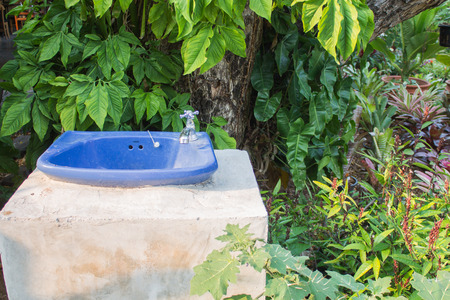 washbasin in forest