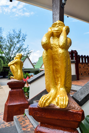 monkey statueの写真素材