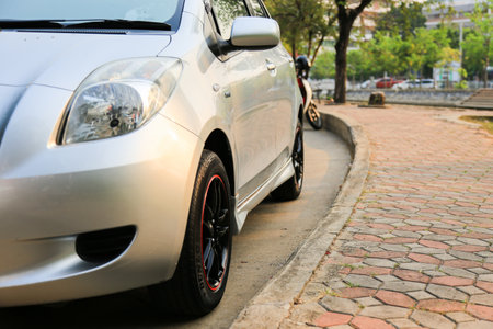 Front wheel at eco carのeditorial素材