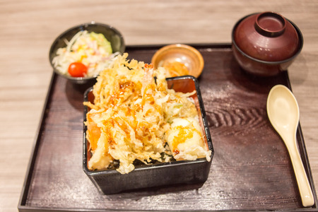 Rice box set for lunch in japanの写真素材