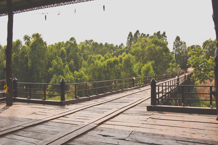 Woods Bridge for carの写真素材