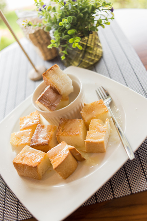 Bread with Sweet creamの写真素材