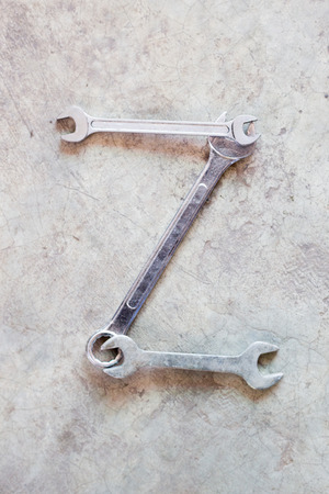 tool repair in garageの写真素材