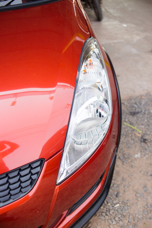 light in front of carの写真素材