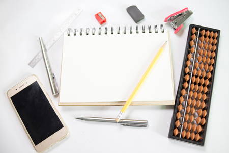 note and stationary for studentの写真素材