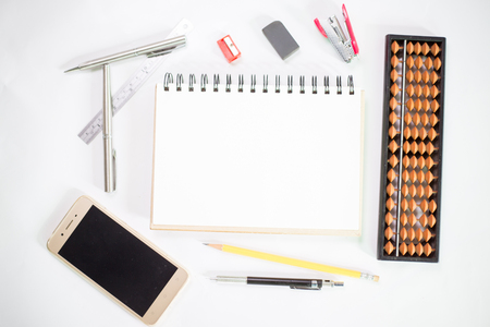 note and stationary for studentの写真素材