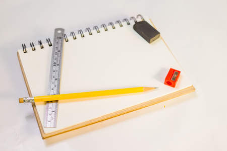 note and stationary for studentの写真素材