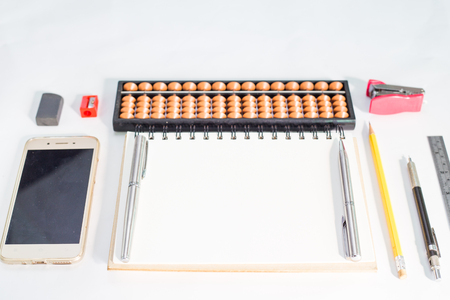 note and stationary for studentの写真素材