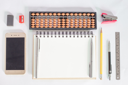 note and stationary for studentの写真素材